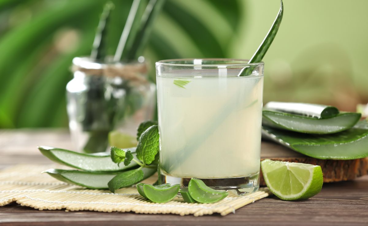 Aloe vera juice for managing blood sugar levels.