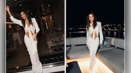 With Her Abs On Display, Eva Longoria Looks Chic In A White Cutout Dress