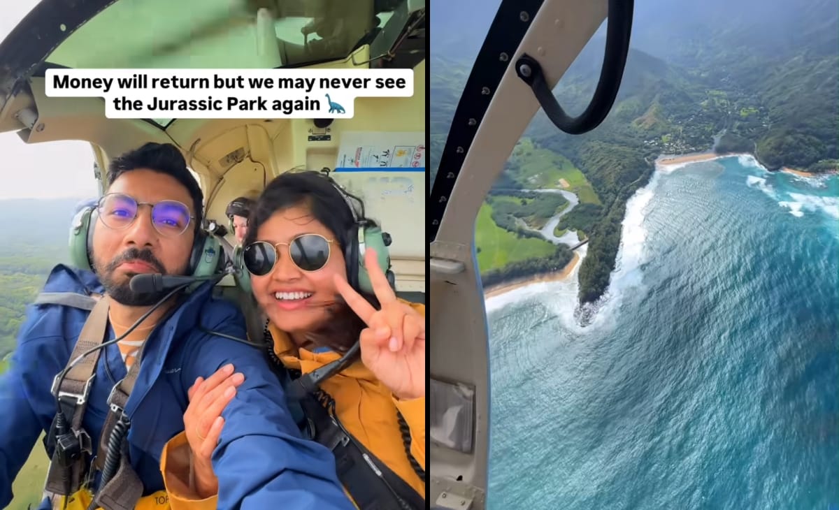 Watch: This Helicopter Ride Over Kauai's Na Pali Coast Takes You To <i>Jurassic Park</i> Scenes
