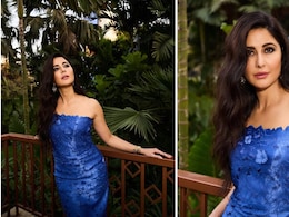 Katrina Kaif Sets Yet Another Glamorous Red Carpet Look In A Blue Strapless Bodycon Gown
