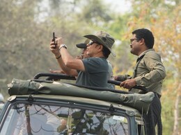 Sachin Tendulkar Enjoys Jeep Safari At Kaziranga National Park