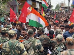 Protest Against Embankment Built By Bangladesh Near Tripura Border