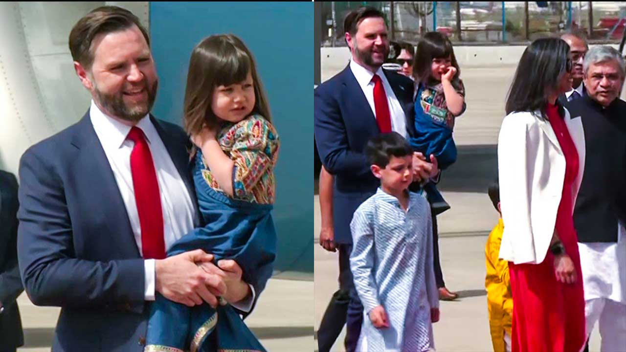 JD Vance's Children In Indian Attire Steal The Show As They Arrive In India