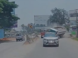 Video: Water Tanker Rolls Over While Trying To Overtake Truck In Bengaluru