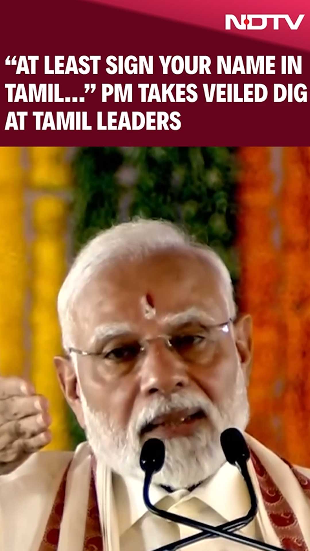 "At Least Sign Your Name In Tamil..." PM Takes Veiled Dig At Tamil Leaders
