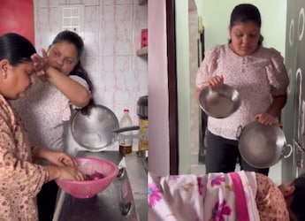 Watch: Daughter Tries To Help Mother In The Kitchen, Her Reaction Is Too Good To Miss Watch: Daughter Tries To Help Mother In The Kitchen, Her Reaction Is Too Good To Miss