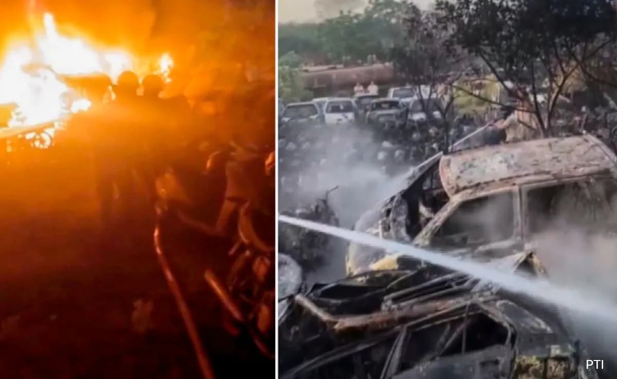 Ню Делхи Пожар избухна в полицията Малкхана двор в района