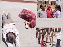 Couple Rolled On Road : 40 डिग्री तापमान में लुढ़कते हुए कलेक्टर दफ्तर पहुंचा दंपति, इस वजह से उठाया ये कदम