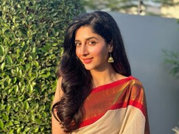 Mawra Hocane Serves Ethnic Style Goals In A Beige And Red <i>Saree</i>