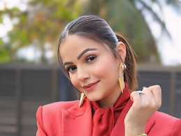 Rubina Dilaik Switches On Her Fierce Mode In A Red Pantsuit