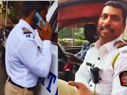 Video : 'मराठीत उद्घोषणा का नाही?' देसाई बाईंनी भररस्त्यात वाहतूक पोलिसाला झापलं!