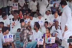 Congress Protests Against Probe Agency's Chargesheet In National Herald Case Congress Protests Against Probe Agency's Chargesheet In National Herald Case