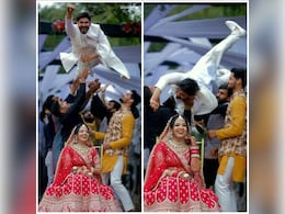 क्या देखा है कभी शादी का ऐसा उठा-पटक फोटोशूट, सुपरमैन की तरह दुल्हन के ऊपर उड़ा दुल्हन क्या देखा है कभी शादी का ऐसा उठा-पटक फोटोशूट, सुपरमैन की तरह दुल्हन के ऊपर उड़ा दुल्हन