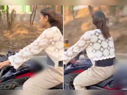 VIDEO: बिना हेलमेट स्टंट करते हुए रील बना रही थी लड़की, पुलिस ने सिखाया सबक VIDEO: बिना हेलमेट स्टंट करते हुए रील बना रही थी लड़की, पुलिस ने सिखाया सबक