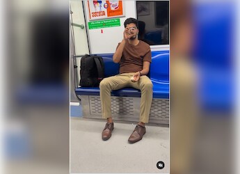 Viral Video Shows Man Allegedly Drinking Alcohol In Delhi Metro. His Clarification... Viral Video Shows Man Allegedly Drinking Alcohol In Delhi Metro. His Clarification...