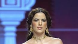 Natasa Stankovic Turns Showstopper In A Stunning Strapless Printed Dress