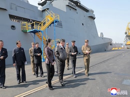 North Korea Conducts 1st Test Firing Of Its New Warship's Weapons System North Korea Conducts 1st Test Firing Of Its New Warship's Weapons System