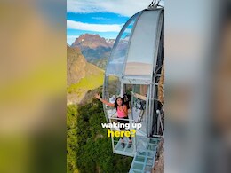 Watch: Travel Vlogger Takes You Inside A Transparent Pod Hanging From A Mountain