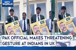 On Camera: Pak Diplomat Makes Throat-Slitting Gesture At Pahalgam Attack Protestors In UK On Camera: Pak Diplomat Makes Throat-Slitting Gesture At Pahalgam Attack Protestors In UK