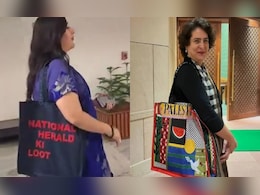 Tote-For-Tat: BJP's Bansuri Swaraj Does A Priyanka Gandhi To Target Gandhis Tote-For-Tat: BJP's Bansuri Swaraj Does A Priyanka Gandhi To Target Gandhis