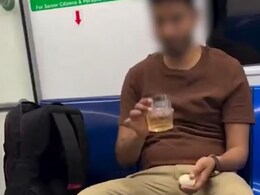 Video - "That's Not Breakfast": Delhi Police To Man 'Drinking' Inside Metro