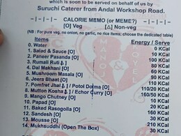 "Made By A Developer": Internet Reacts To Calorie-Listed Food Menu In Indian Wedding