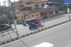 Two-Wheeler Rider Rams Woman In Karnataka, Flees Two-Wheeler Rider Rams Woman In Karnataka, Flees