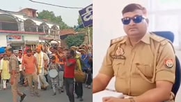 Watch: Grand Farewell For UP Cop After Transfer, Locals Beat Drums