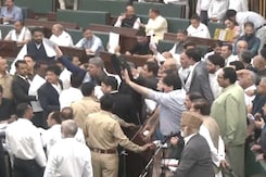 Drama At J&K Assembly, National Conference Protests Against Waqf Amendment Act Drama At J&K Assembly, National Conference Protests Against Waqf Amendment Act