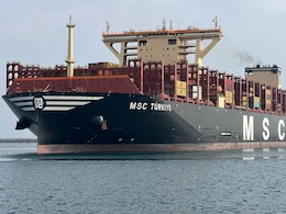 MSC Turkiye : अदाणींच्या Vizhinjam बंदरात जगातील सर्वात मोठ्या इको-फ्रेंडली कंटेनर जहाजाचे आगमन MSC Turkiye : अदाणींच्या Vizhinjam बंदरात जगातील सर्वात मोठ्या इको-फ्रेंडली कंटेनर जहाजाचे आगमन