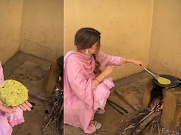 Watch: Foreigner Wife Makes Perfect <i>Makki Di Roti</i> On Traditional Chulha In Punjab