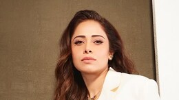 Nushrratt Bharuccha Serves Major Summer Fashion Goals In Blue Flared Pants And White Cropped Blazer