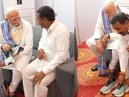 PM Modi Haryana Visit: कैथल के 'राम' को पीएम मोदी ने अपने हाथों से पहनाया जूता, फिर देशवासियों और शुभचिंतकों को दिया ये खास पैगाम