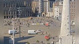Video: Moment Car 'Exploded' In Iconic Amsterdam Square