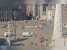 Video: Moment Car 'Exploded' In Iconic Amsterdam Square