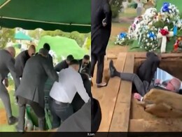 Video: Pallbearers Fall Into Grave While Carrying Casket At Philadelphia Cemetery Video: Pallbearers Fall Into Grave While Carrying Casket At Philadelphia Cemetery