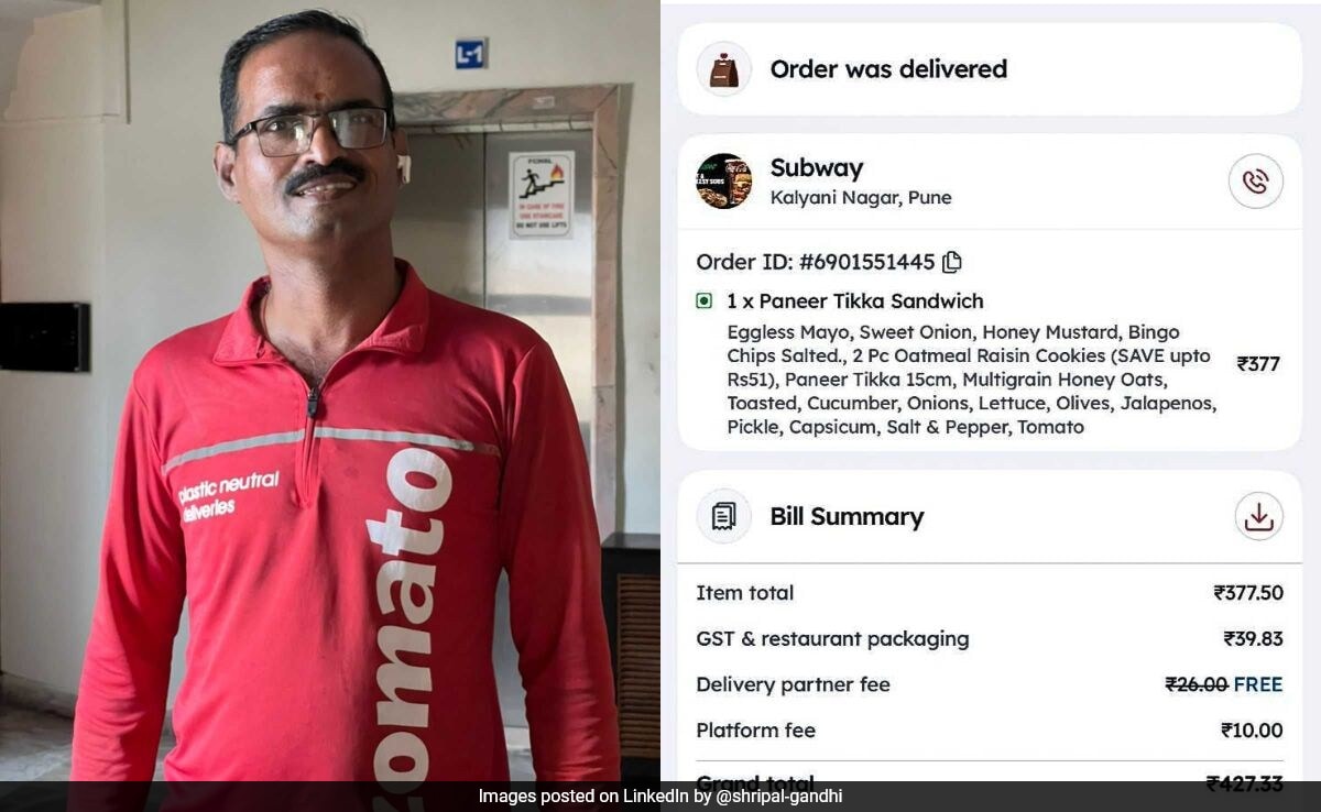 Агент за доставка на Zomato с частична парализа излезе от