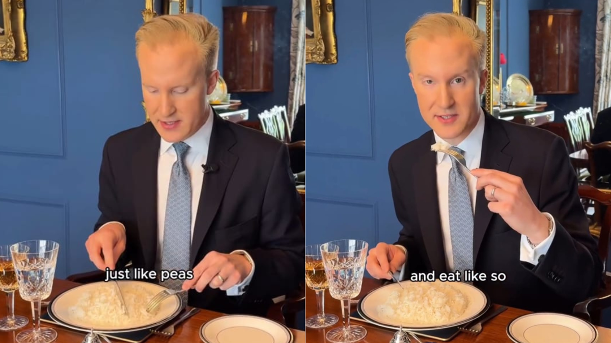 British Etiquette Coach Shows How To Eat Rice With Fork And Knife, Internet In Disbelief