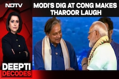 Tharoor to BJP? Modi's Dig At Cong Makes Shashi Tharoor Laugh Tharoor to BJP? Modi's Dig At Cong Makes Shashi Tharoor Laugh