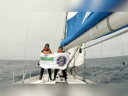 3 Cyclones, 50 Knot Winds: INSV Tarini's 8-Month Sea Voyage Ends Today 3 Cyclones, 50 Knot Winds: INSV Tarini's 8-Month Sea Voyage Ends Today