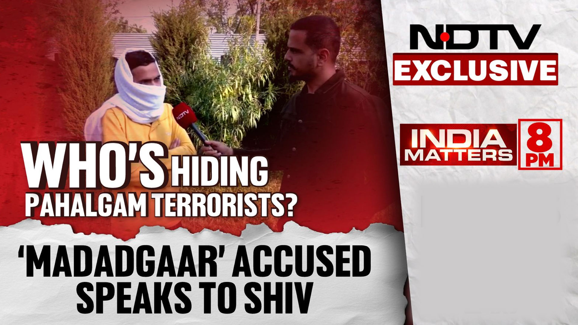 Who's Hiding Pahalgam Jihadis? OGW Accused Speaks To NDTV's Shiv Aroor