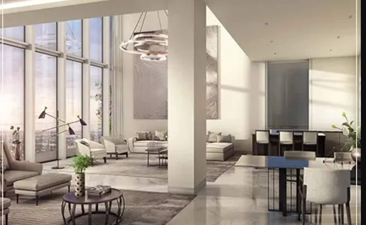 Double-height living rooms in select units Double-height living rooms in select units