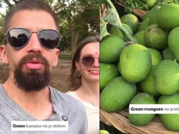 Foreign Couple React To India's Love For Unripe Fruits, Video Goes Viral