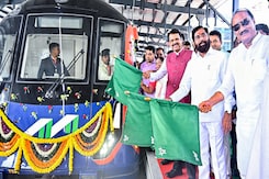 Devendra Fadnavis Flags Off Trial Run Of Mumbai Metro Line 9 Devendra Fadnavis Flags Off Trial Run Of Mumbai Metro Line 9