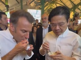 Watch: Emmanuel Macron Gets A Taste Of Singapore Hawker Culture Watch: Emmanuel Macron Gets A Taste Of Singapore Hawker Culture