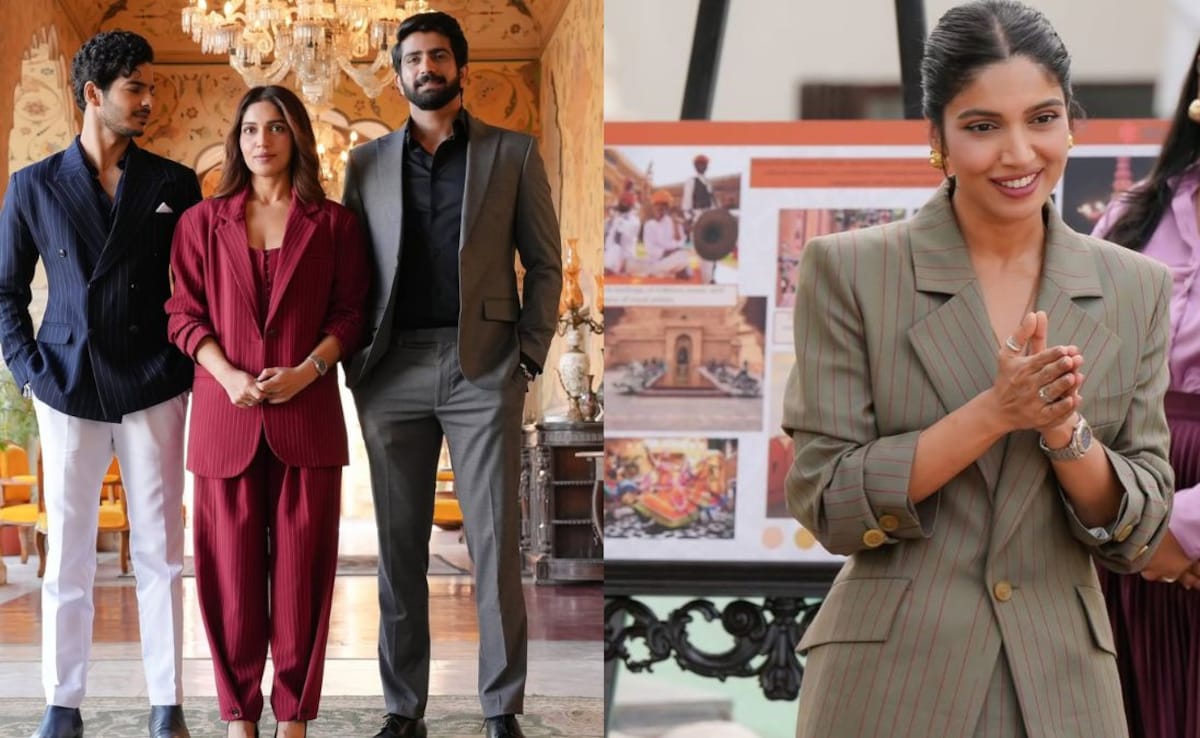 Bhumi Pednekar brings power play with corpcore looks in The Royals. Photo: Instagram/aasthasharma