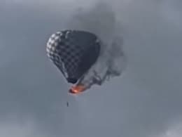 Horror As Man Falls to His Death After Getting Entangled In Burning Hot Air Balloon In Mexico Horror As Man Falls to His Death After Getting Entangled In Burning Hot Air Balloon In Mexico