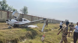Trainer Aircraft Hits Boundary Wall Of UP's Aligarh Airport, Pilot Safe
