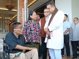 BJP's Sambit Patra Meets Party MLAs, Ex Chief Minister In Manipur BJP's Sambit Patra Meets Party MLAs, Ex Chief Minister In Manipur