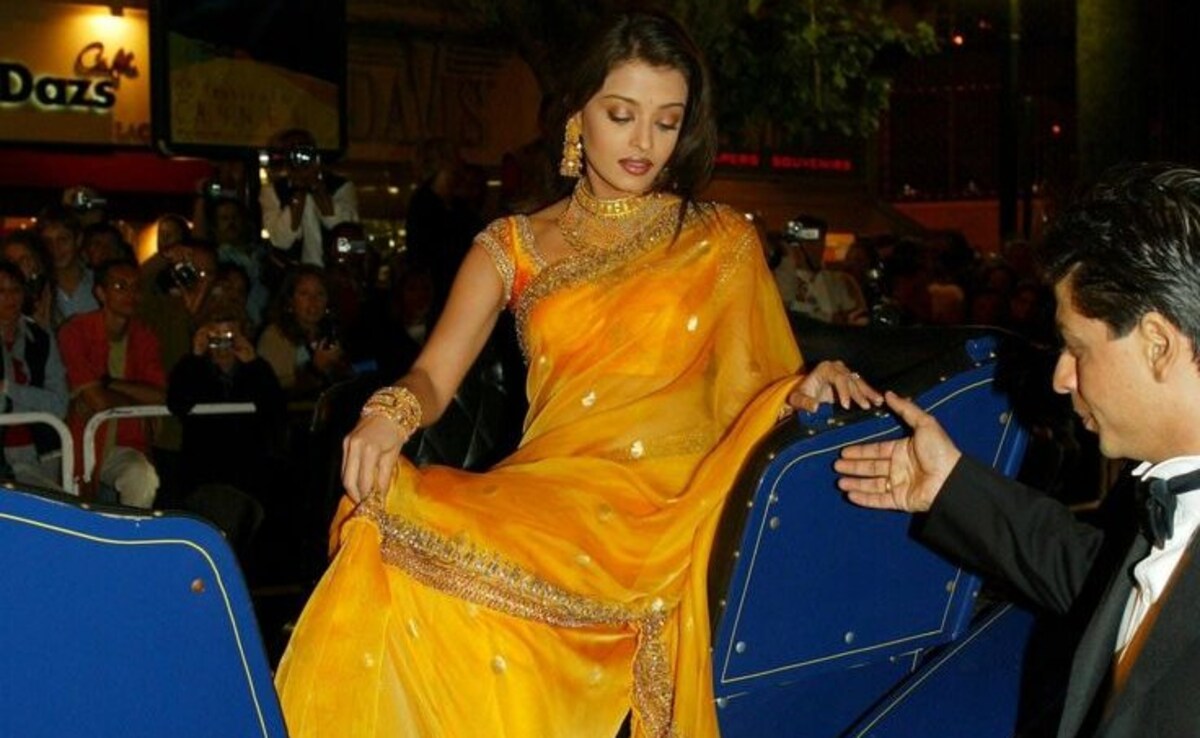 Aishwarya Rai in yellow saree at Cannes. Photo: X/pehIebhimain